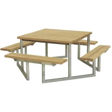 Trendyard ThermoWood® Picknicktafel Vierkant Twist