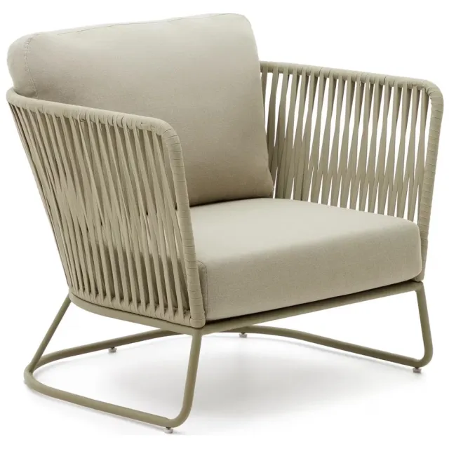 Kave Home Saconca buitenfauteuil groen, foto 2