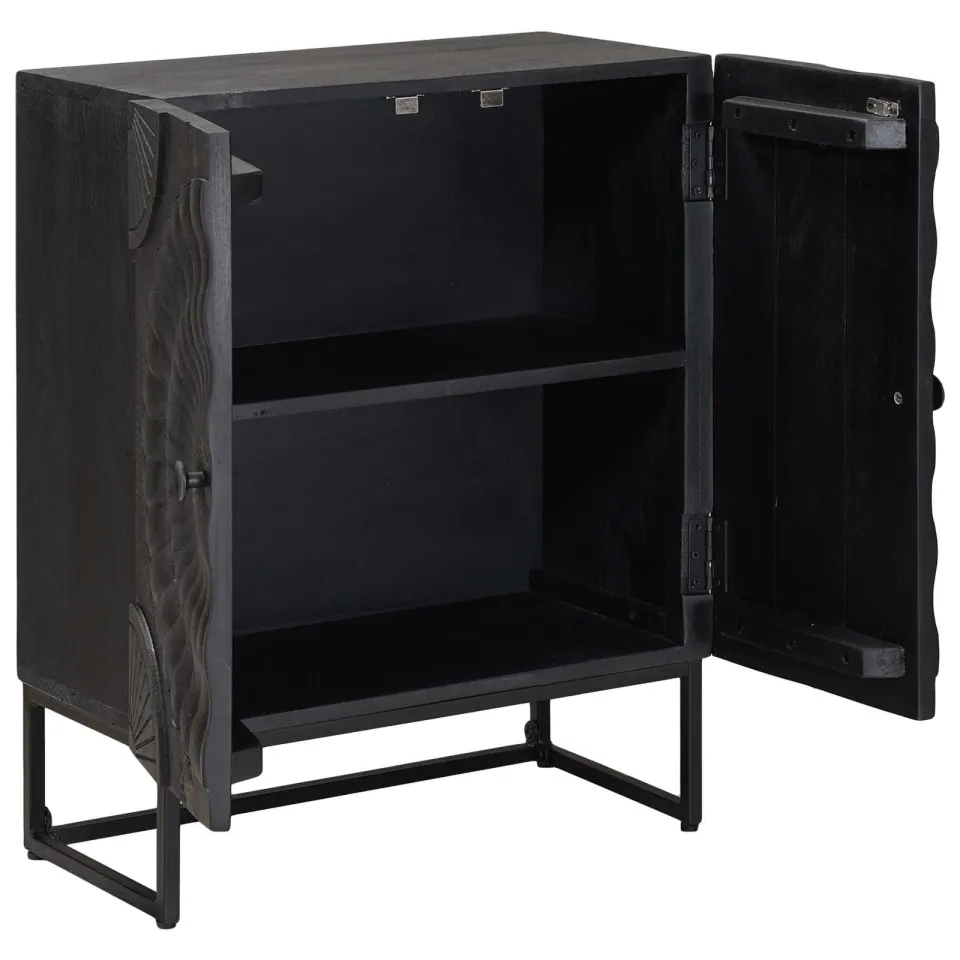 vidaXL Dressoir Zwart 55 x 30 x 70 cm, foto 3