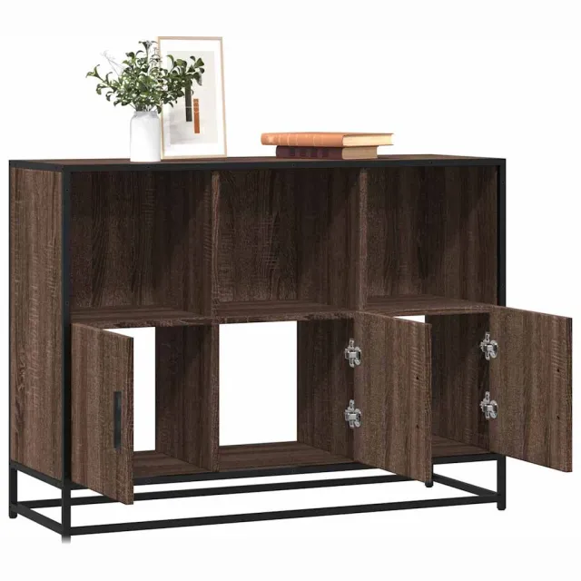 vidaXL Dressoir 100x35x76 cm bewerkt hout bruin eikenkleur