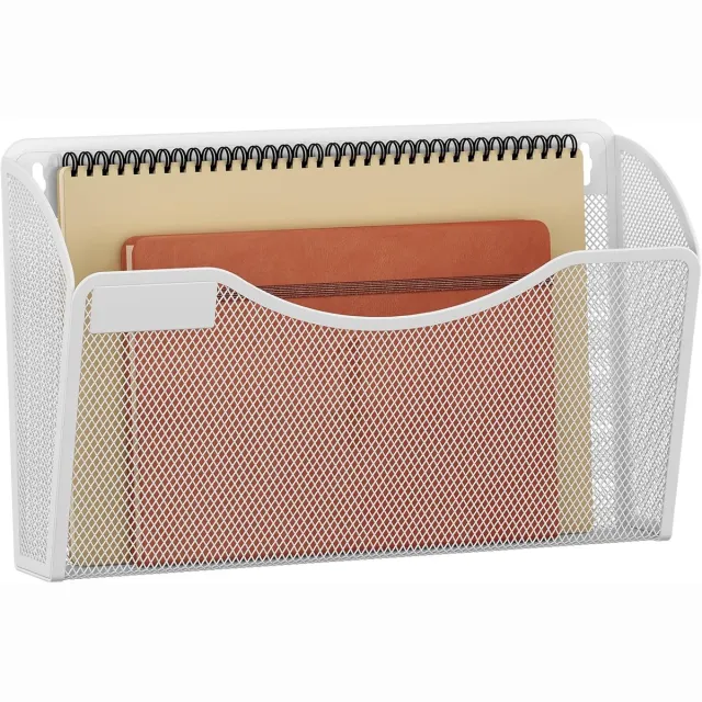 Ibenzoa Robuuste A4 Documenten Organizer met Metalen Frame en Labelmogelijkheden - Wit