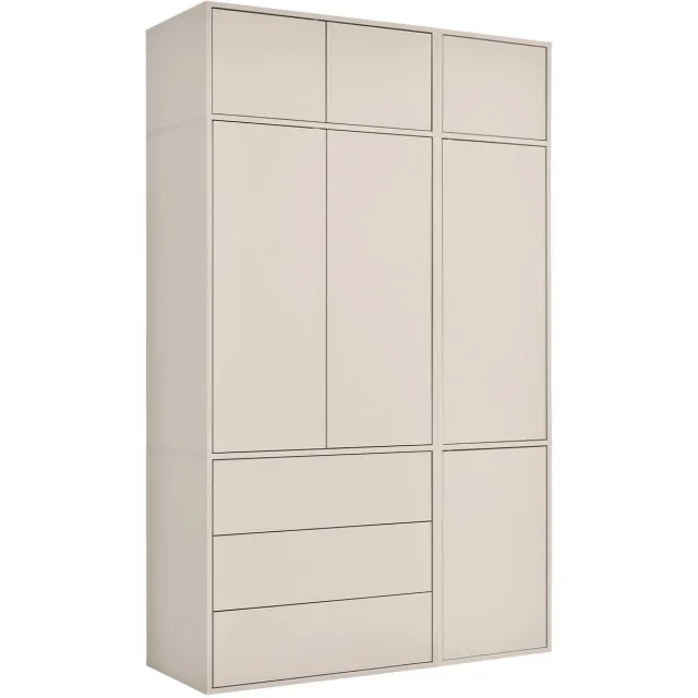 mokebo kledingkast plafondhoog kasjmier 'Robe' (137x235 cm), Made in Germany, garderobekast extra hoog, halkast & kast voor slaapkamer, kinderkamer, inloopkast van hout