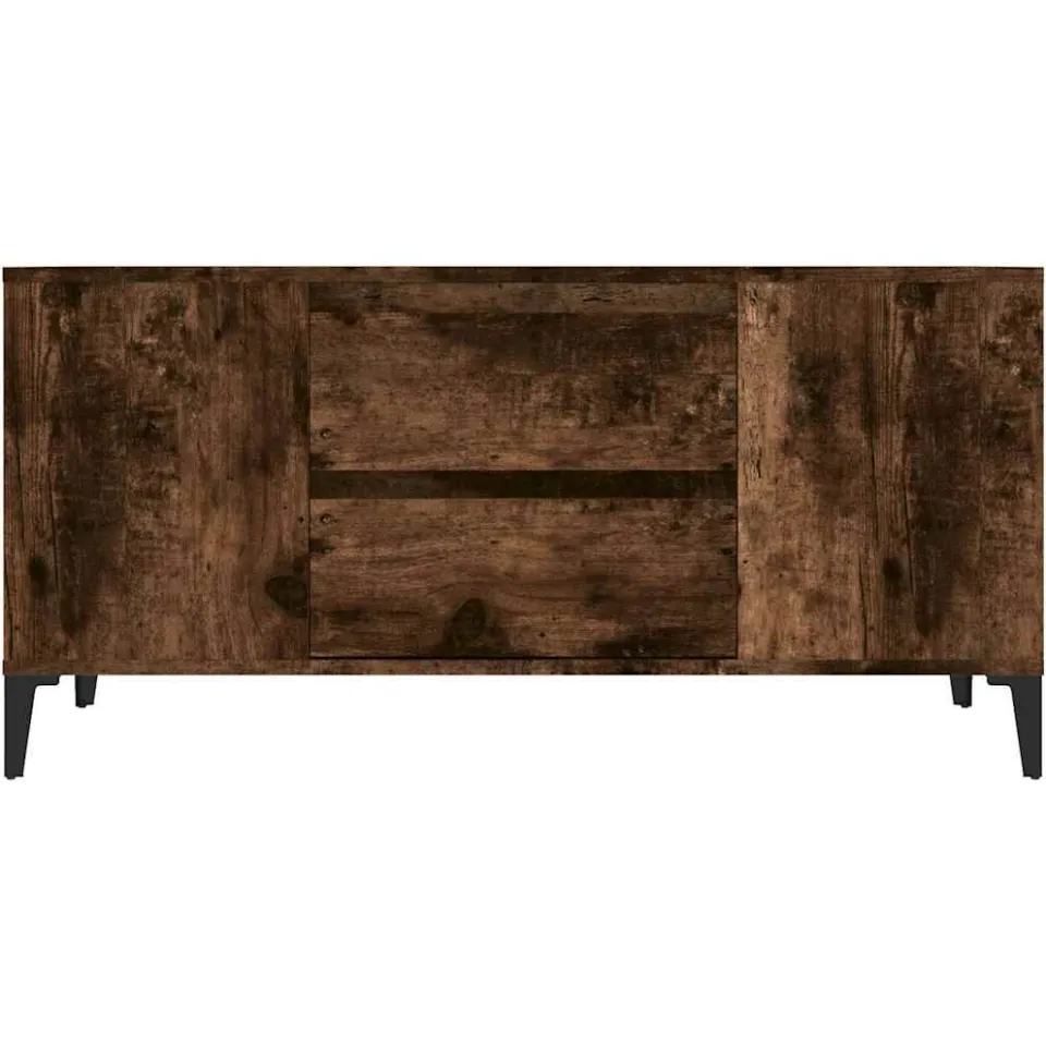 vidaXL Tv-meubel 102x44,5x50 cm bewerkt hout gerookt eikenkleurig, foto 4