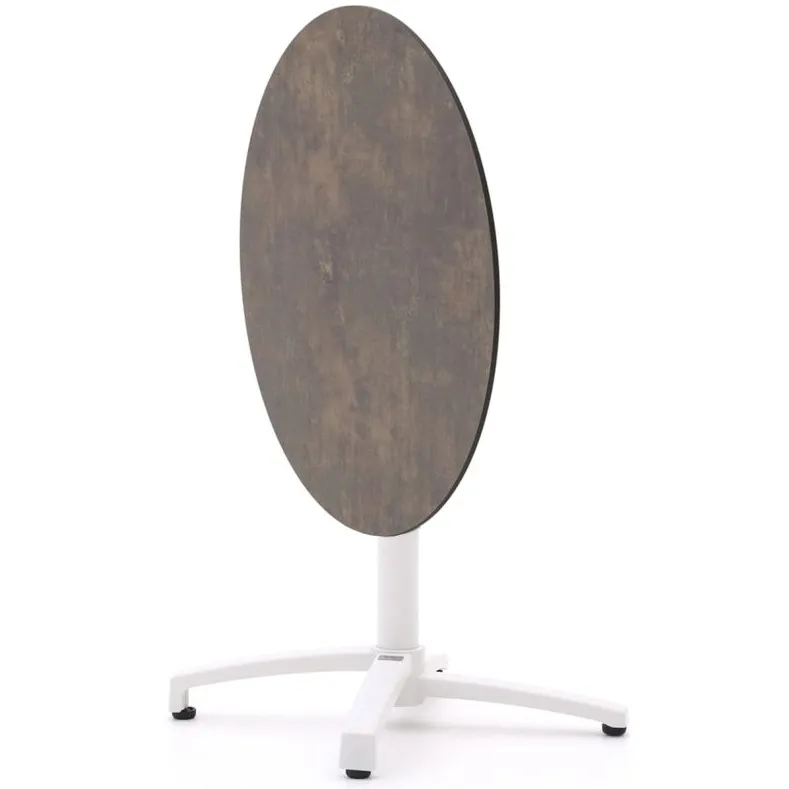 Bellagio tuinmeubelen Bellagio Canzo klaptafel ø80cm (h:73cm) wit, foto 4