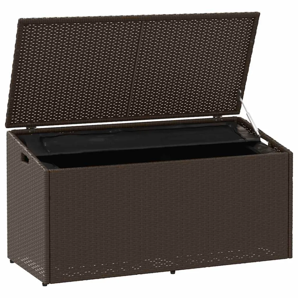vidaXL Tuinbox 110x50x58 cm poly rattan bruin