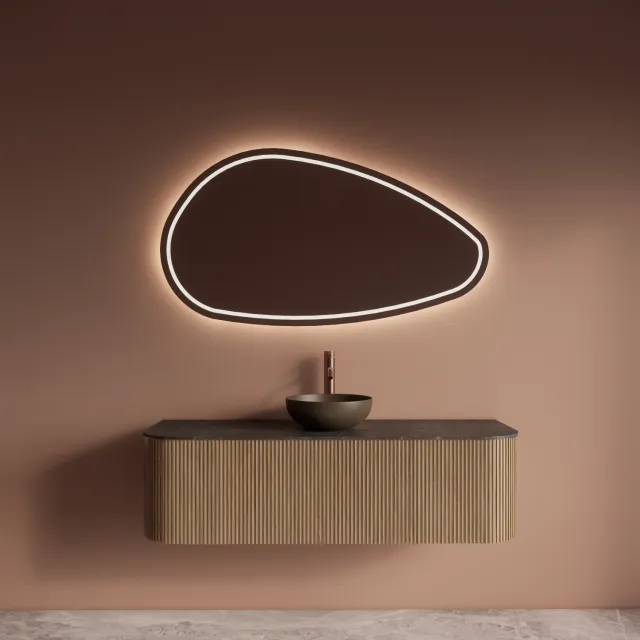 Gliss Design Badkamermeubelset Gliss Design Alluro 140 cm Mist Eiken