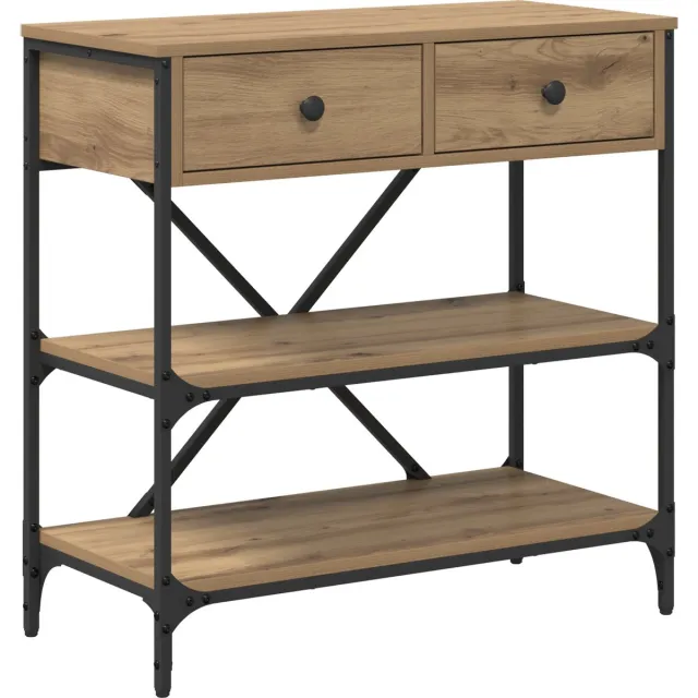 vidaXL Wandtafel - Bruin - 75 - x - 34,5 - x - 75 - cm - Hout