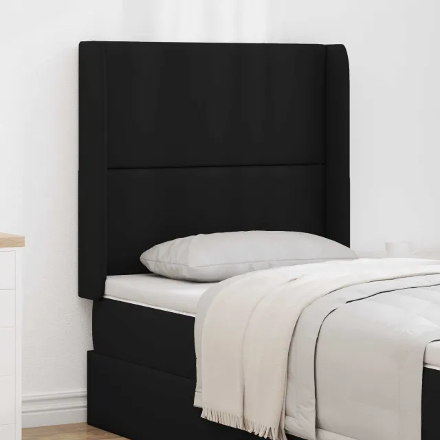 vidaXL Hoofdbord oor Zwart PVC