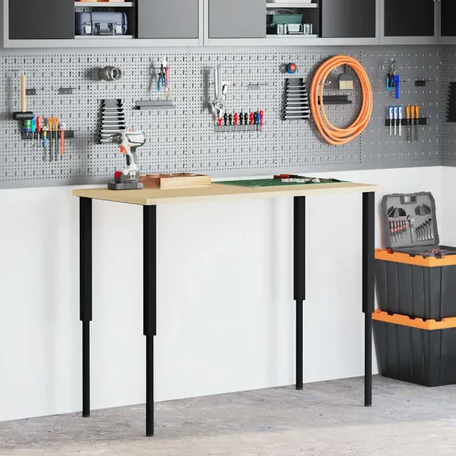 vidaXL Werkbankframes verstelbaar 2 st 55x(69-95,5) cm metaal zwart
