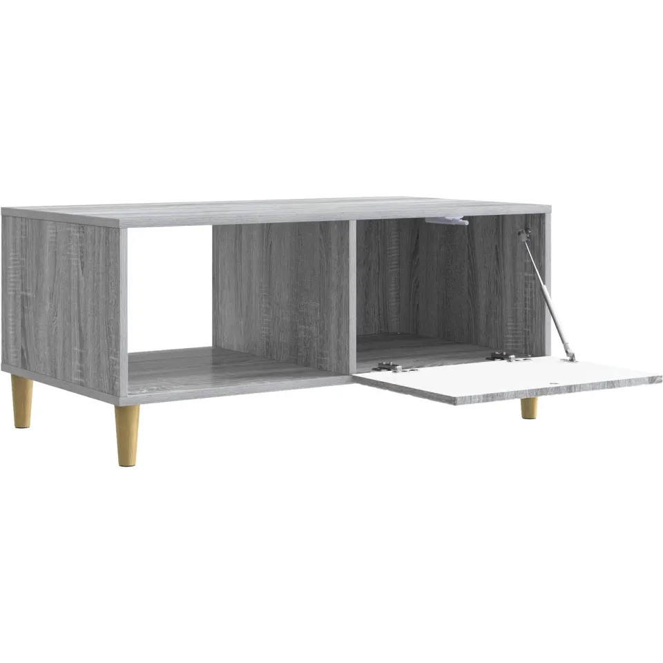 vidaXL Salontafel Grijs Sonoma 90 x 50 x 40 cm Bewerkt hout