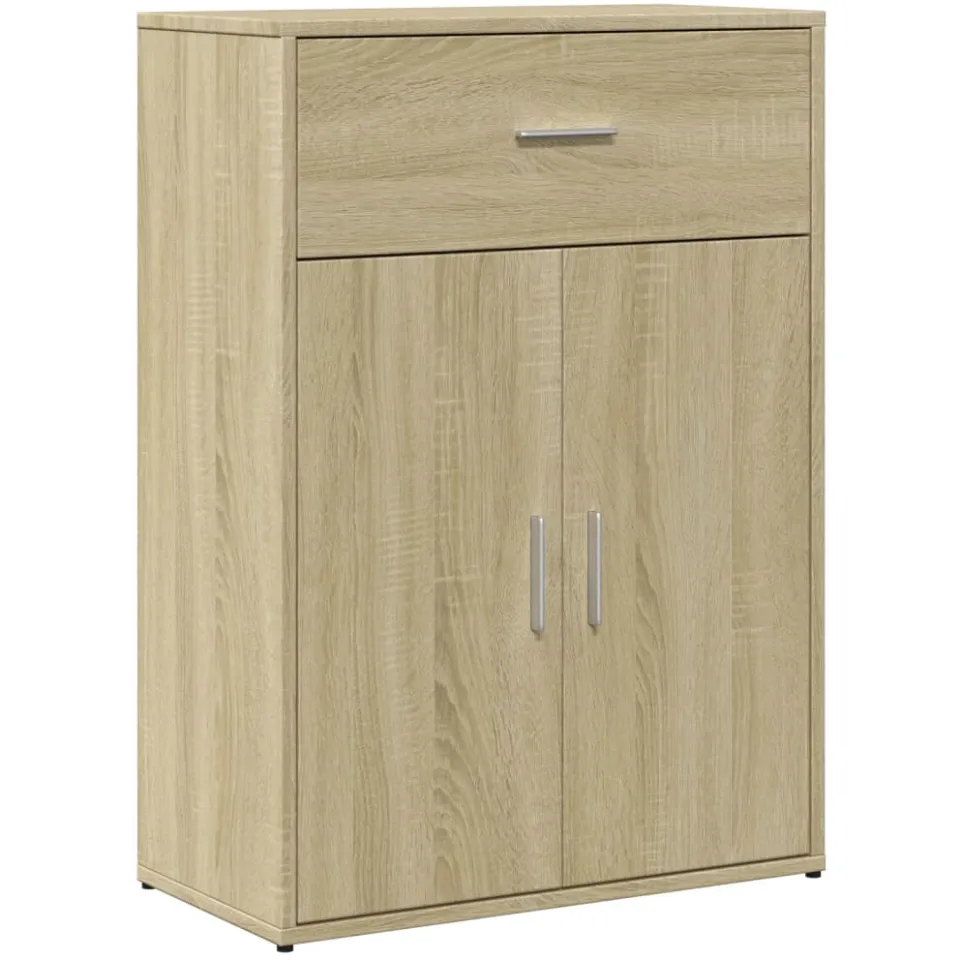 vidaXL Dressoirs 2 st 60x30x84 cm bewerkt hout sonoma eikenkleurig, foto 4