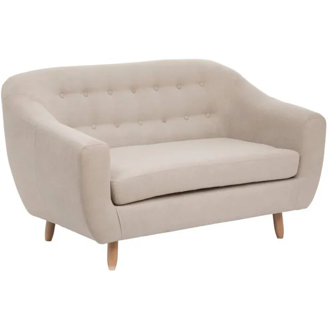 Atmosphera Créateur d'intérieur® RETRO tweezitsbank van stof beige lin