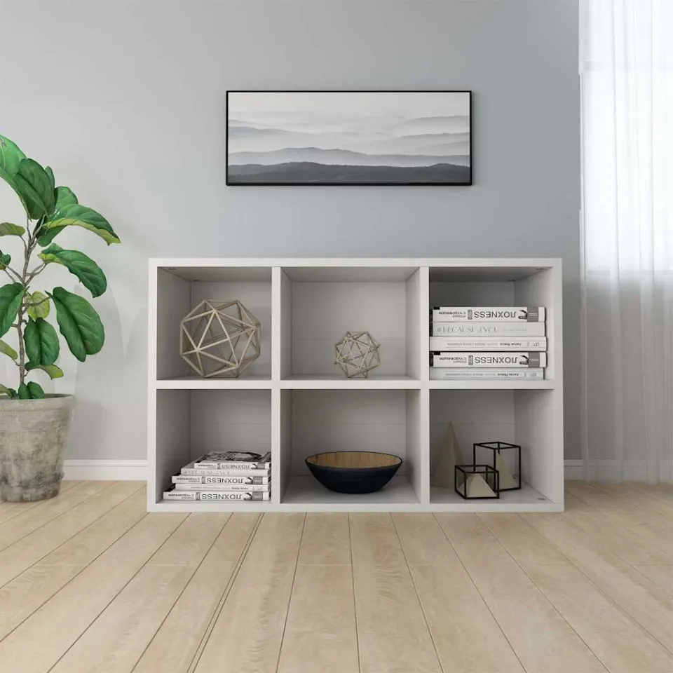 vidaXL Boekenkast/dressoir 66x30x98 cm bewerkt hout wit, foto 3