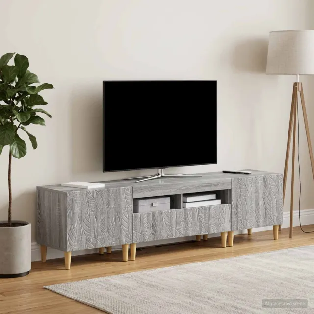 vidaXL 3-delige LED TV-kast DELFT Grijs Sonoma Bewerkt hout, foto 2