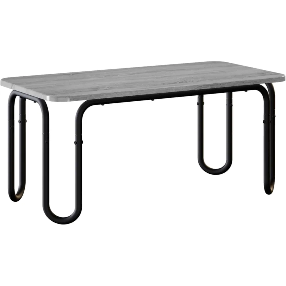 vidaXL Salontafel Grijs Sonoma 100 x 50 x 45 cm Bewerkt hout, foto 3