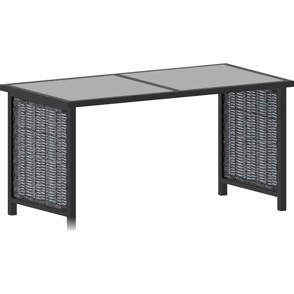 vidaXL 8-delige Loungeset met kussens poly rattan antraciet Anthraciet