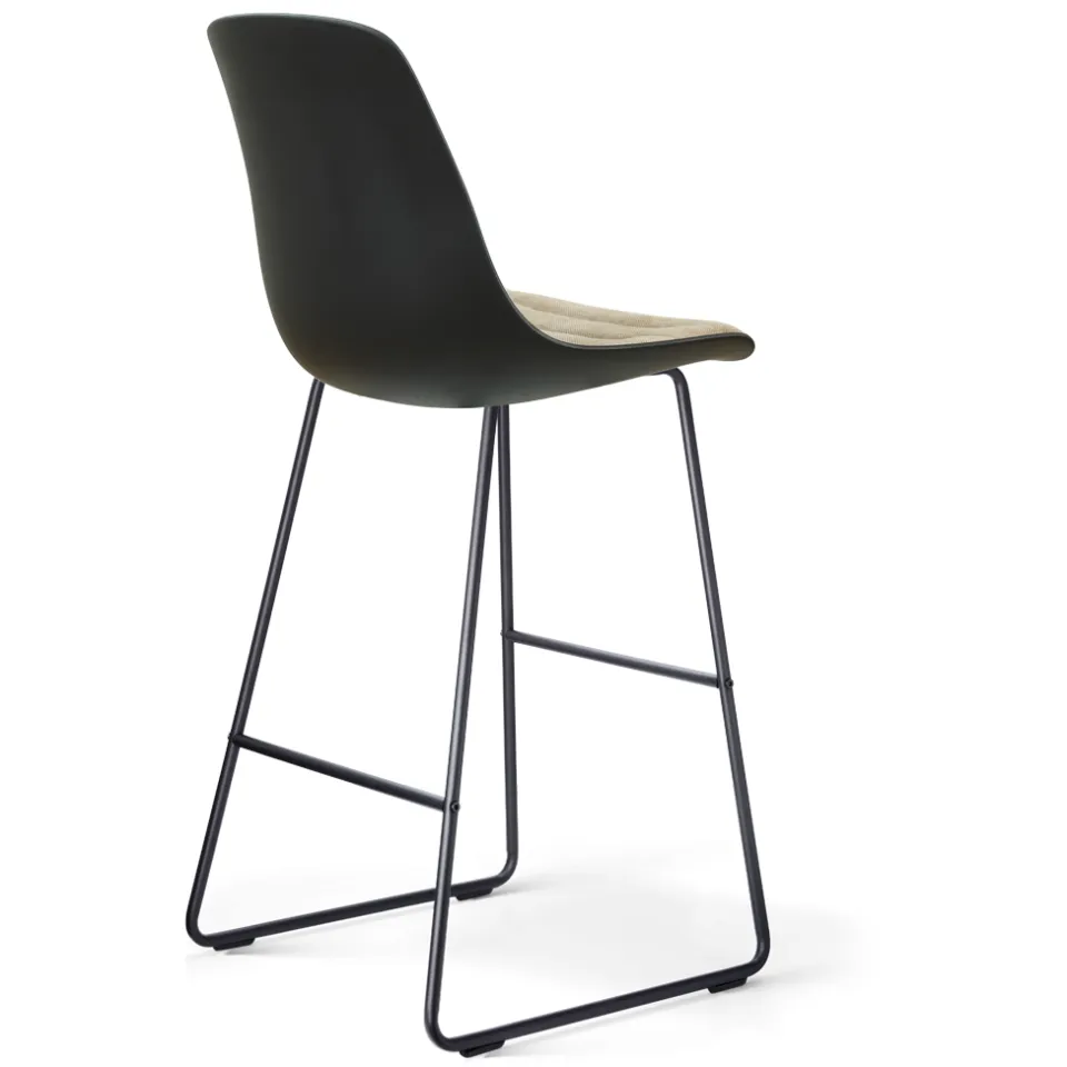 Nolon Nino-Liv barkruk zwart met nougatbruin zitkussen - zwart onderstel - 75 cm, foto 3