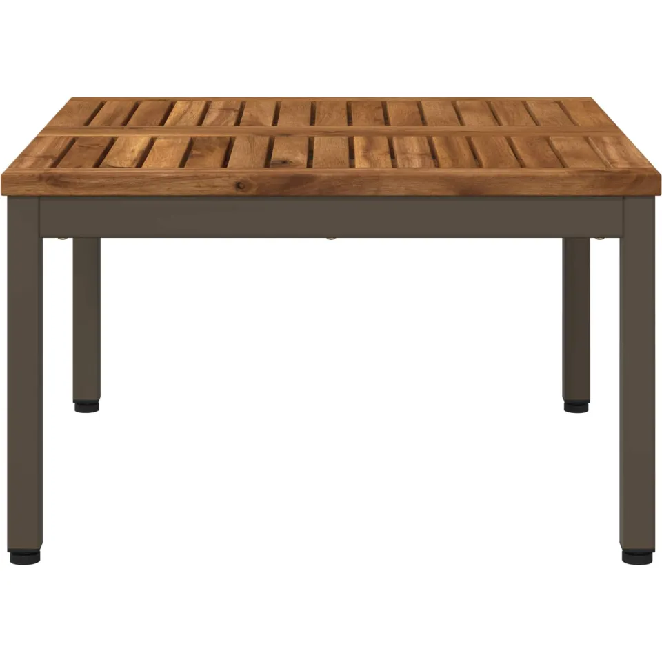 vidaXL Salontafel NAARDEN Natuurlijk en Koffie 60 x 60,5 x 36 cm Bruin