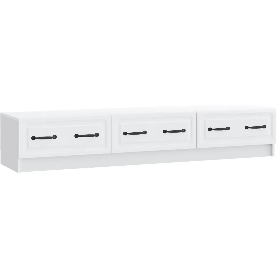 vidaXL TV-kast met lade Wit 147 x 34,5 x 27 cm Bewerkt hout, foto 3