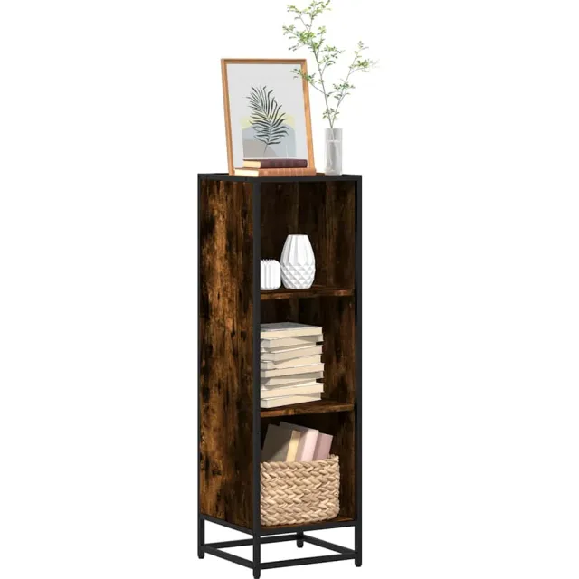 vidaXL Boekenkast 33,5x33x107,5 cm bewerkt hout gerookt eikenkleurig Bruin