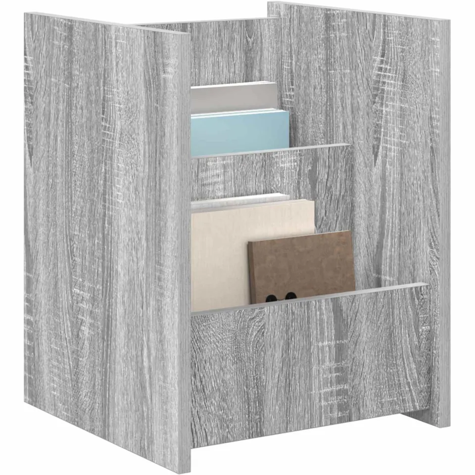 vidaXL Tijdschrift Rek Grijs Sonoma 35 x 35 x 45 cm Bewerkt hout