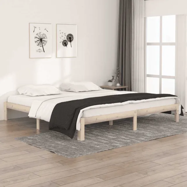 vidaXL Bedframe massief grenenhout 200x200 cm bruin