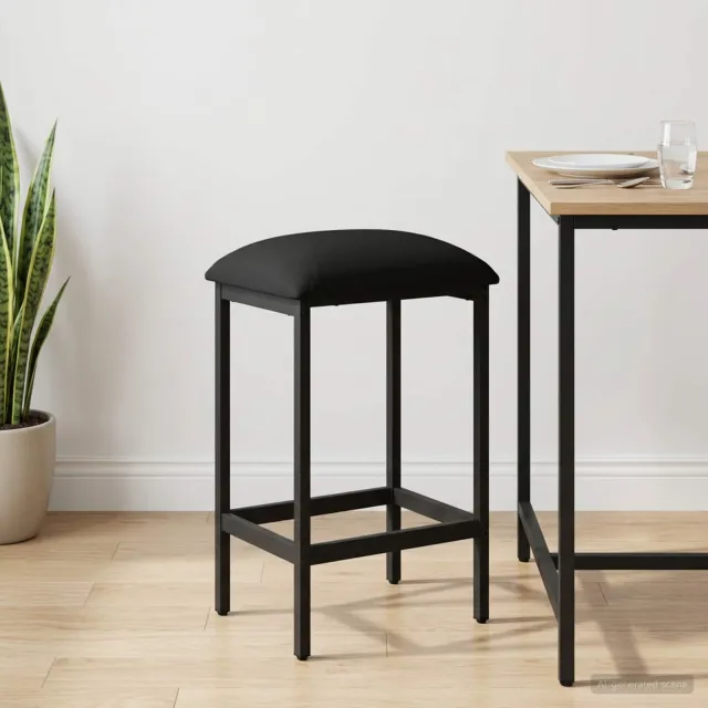 vidaXL Barkruk Zwart 40 x 32 x 64 cm Bewerkt hout, foto 2
