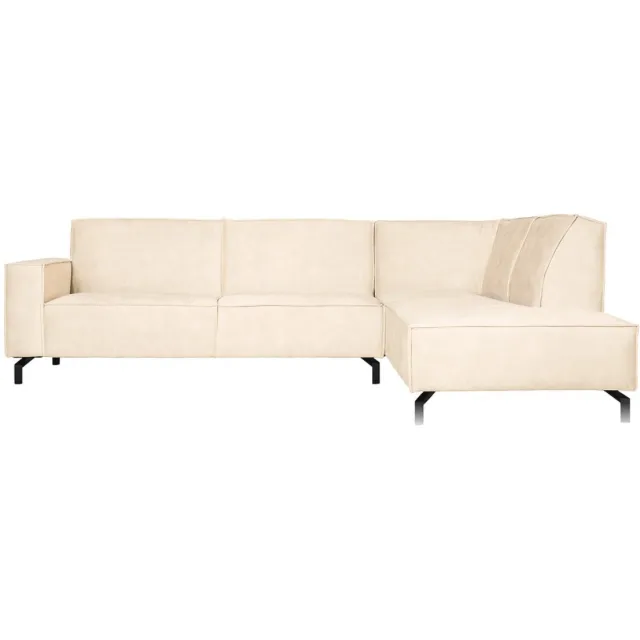 Mysofa 2,5-zits Hoekbank Floris - Rechts Beige Velvet - 285x210x82cm