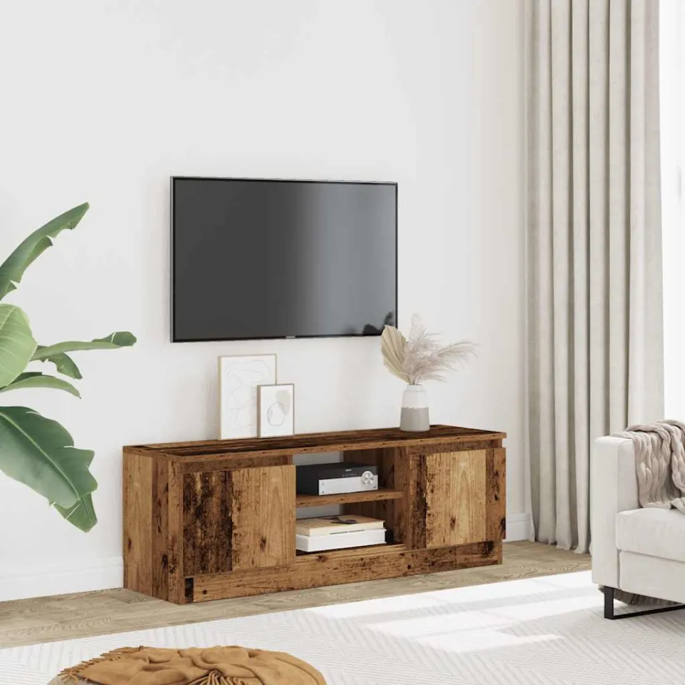 vidaXL Tv-meubel 102x30x36 cm bewerkt hout oud houtkleurig bruin, foto 2