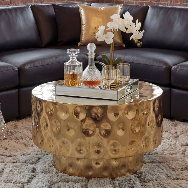 Wohnling Salontafel goud aluminium rond 60 cm - WL7.541 Zie omschrijving