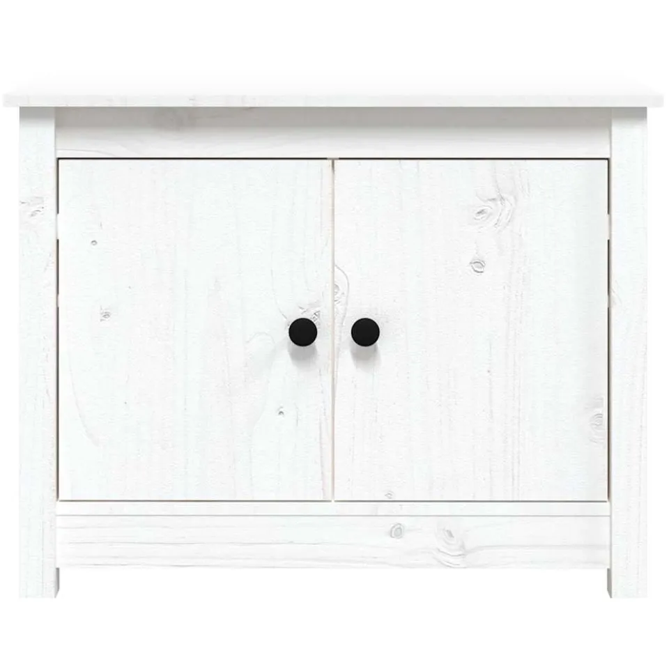 vidaXL Salontafel 71x49x55 cm massief grenenhout wit, foto 4