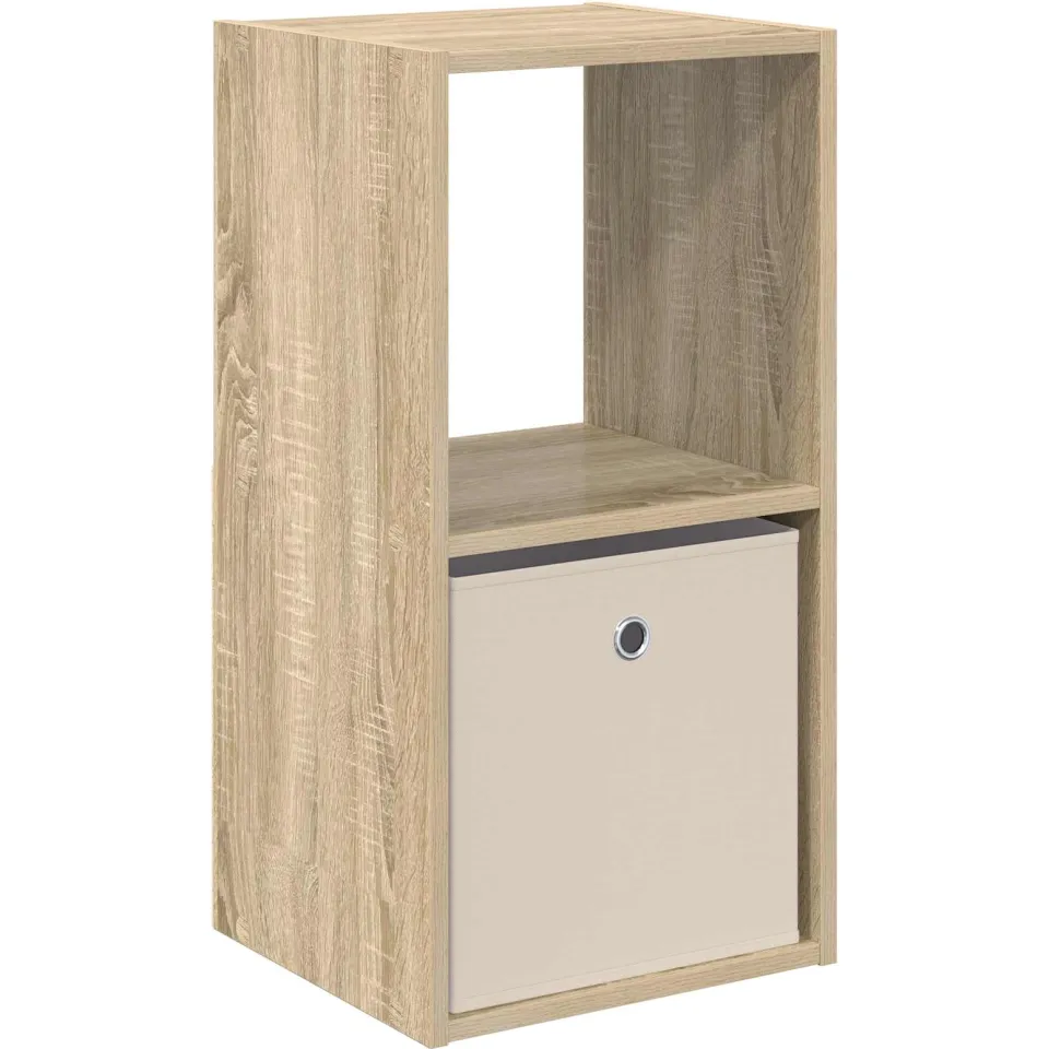 vidaXL Nachtkastje Sonoma Eiken 35 x 32 x 68,5 cm Bewerkt hout Bruin