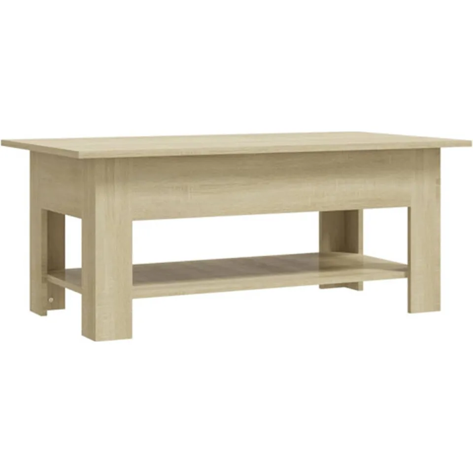 vidaXL Salontafel 102x55x42 cm bewerkt hout sonoma eikenkleurig, foto 3