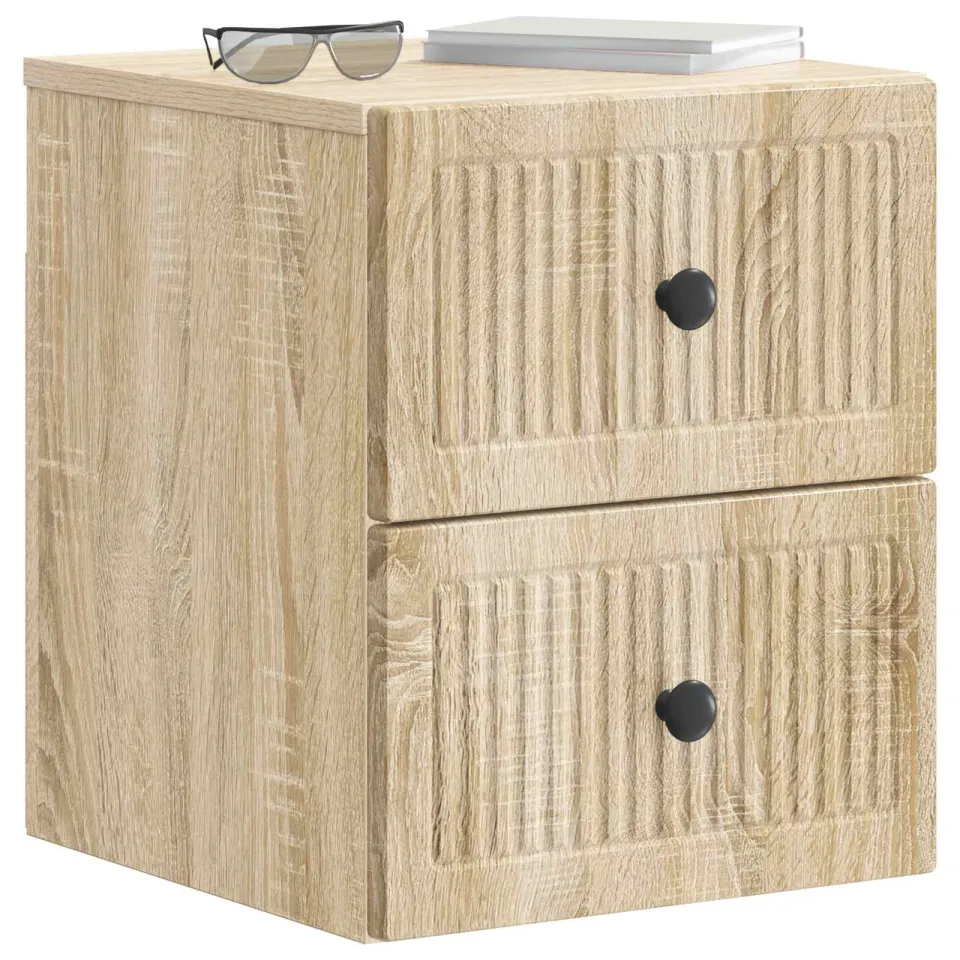 vidaXL Wandbeugel Bedkast 2 st Sonoma Eiken 33 x 34,5 x 40 cm, foto 3