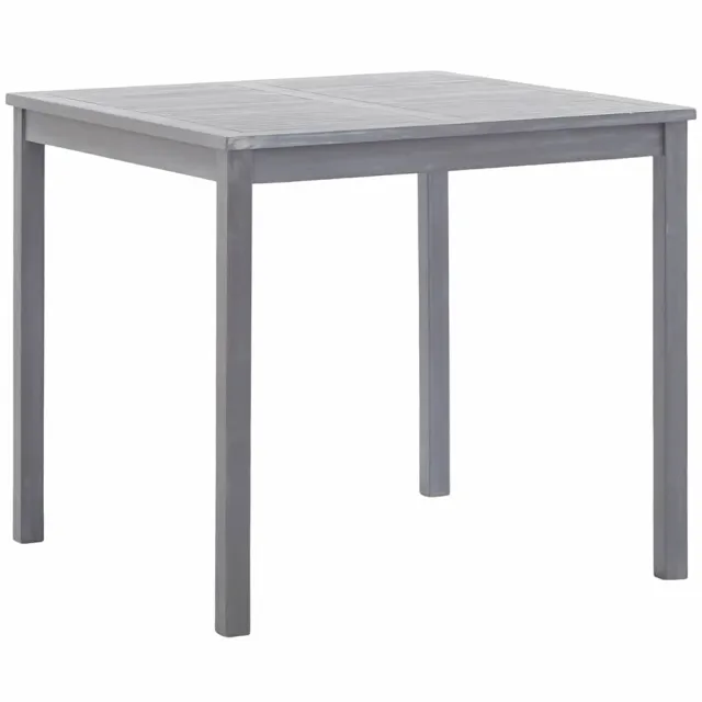 vidaXL Tuintafel 80x80x74 cm massief acaciahout grijs, foto 2