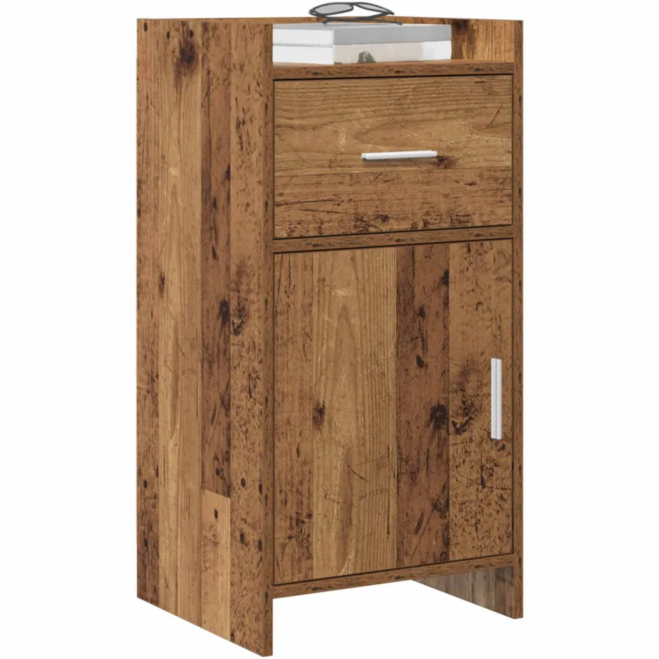 vidaXL Dressoir Oud hout 40 x 36 x 80 cm Bewerkt hout Bruin