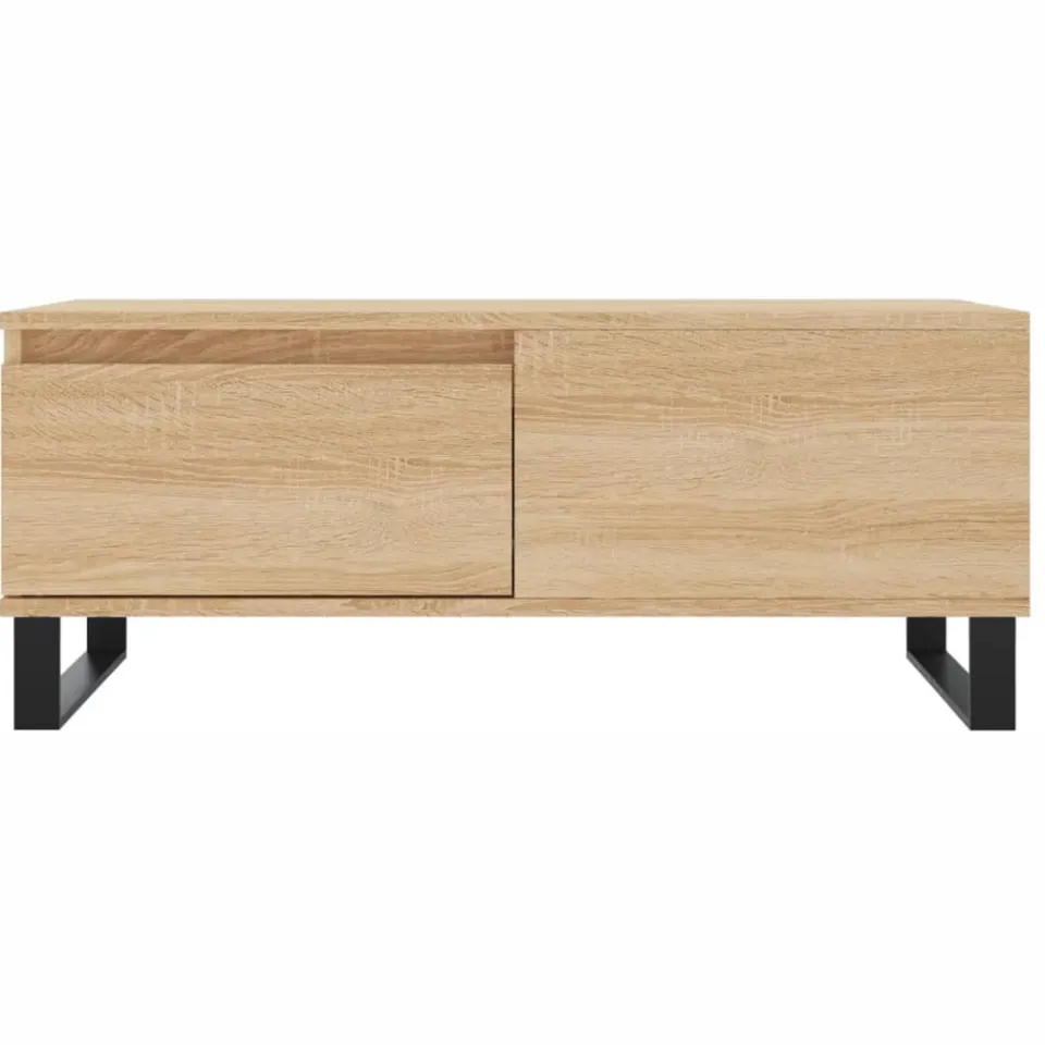 vidaXL Salontafel 90x50x36,5 cm bewerkt hout sonoma eikenkleurig