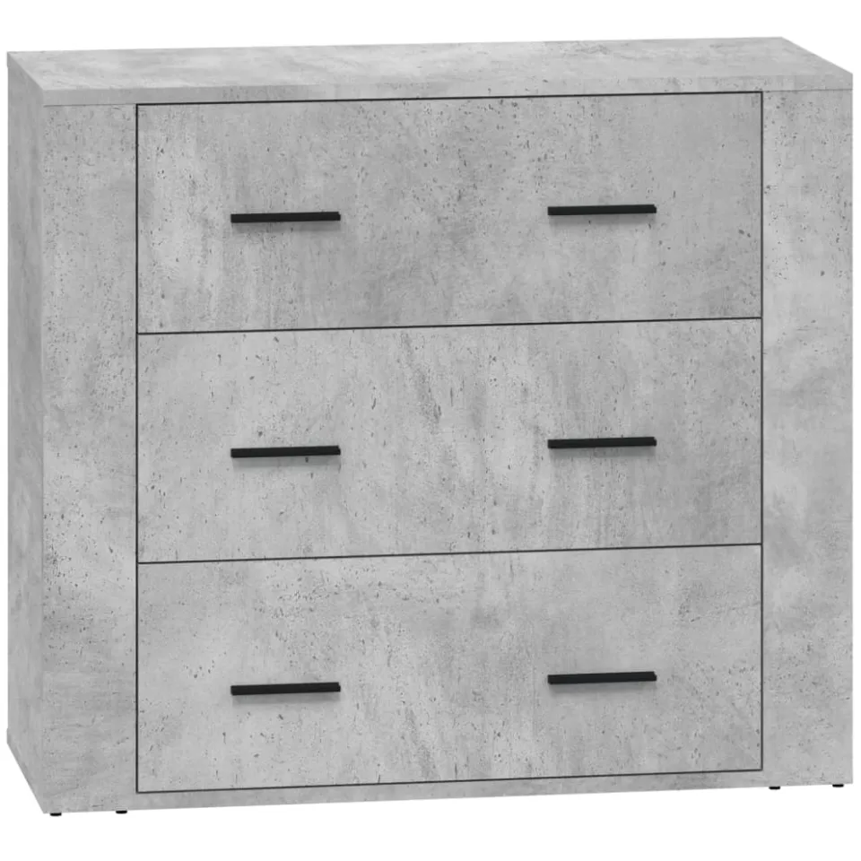 vidaXL Dressoirs 2 st bewerkt hout betongrijs grijs, foto 4