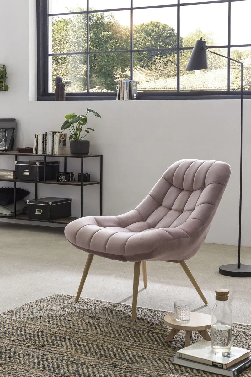 fauteuil Louis roze, foto 6