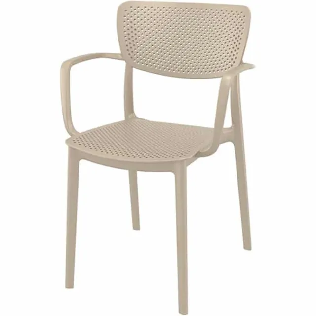 Tuinstoel Loft taupe kunststof