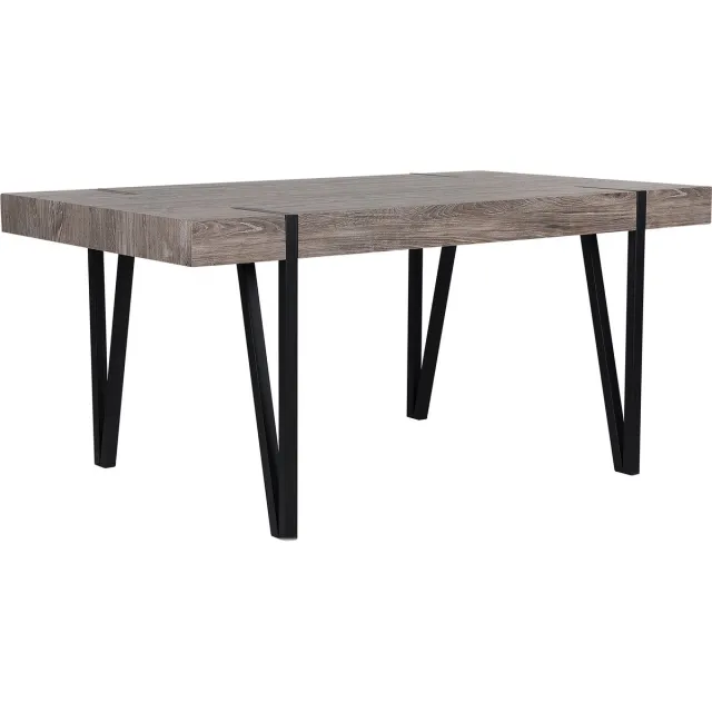 Beliani ADENA - Eettafel - Donkere houtkleur - 90 x 180 cm - MDF Bruin