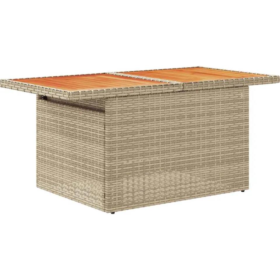 vidaXL 7-delige Loungeset met kussens poly rattan beige, foto 4
