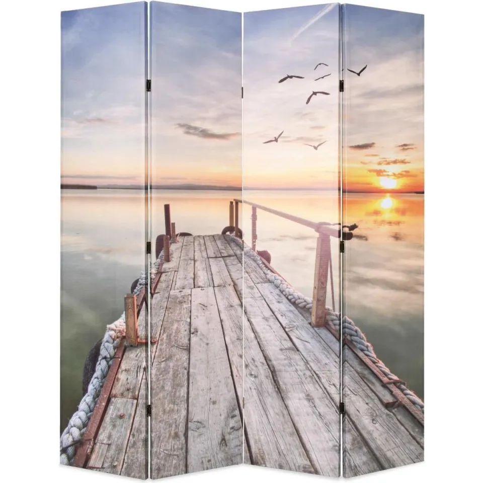 vidaXL Kamerscherm inklapbaar meer 160x170 cm meerkleurig, foto 2