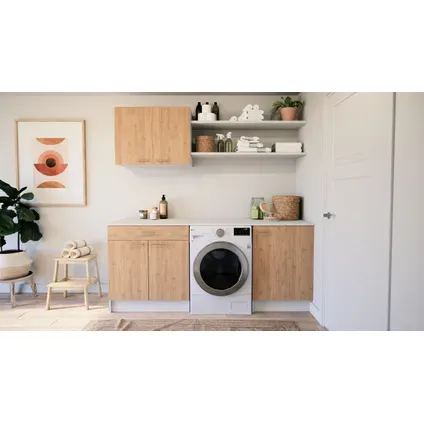 Prim Onderkast 2 Deuren 1 Lade - Wit - 80x89x59cm - Inclusief Werkblad, foto 3