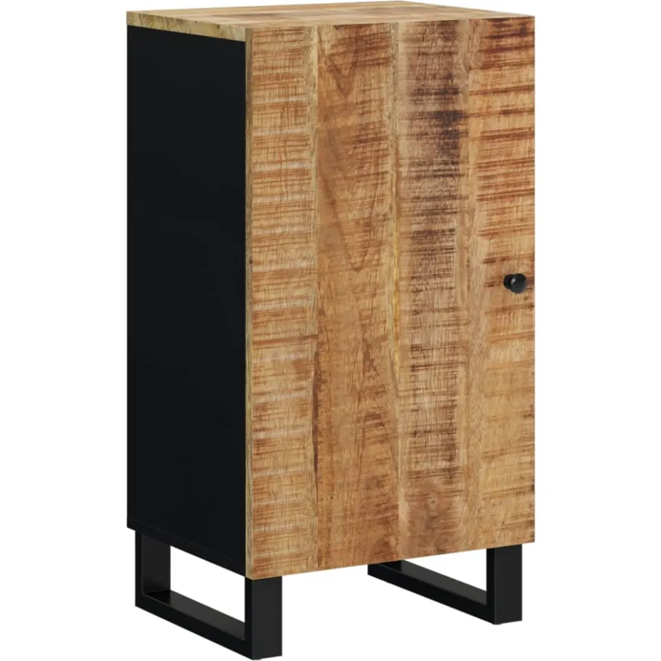 vidaXL Dressoir met deur 40x31x75 cm massief mangohout bruin