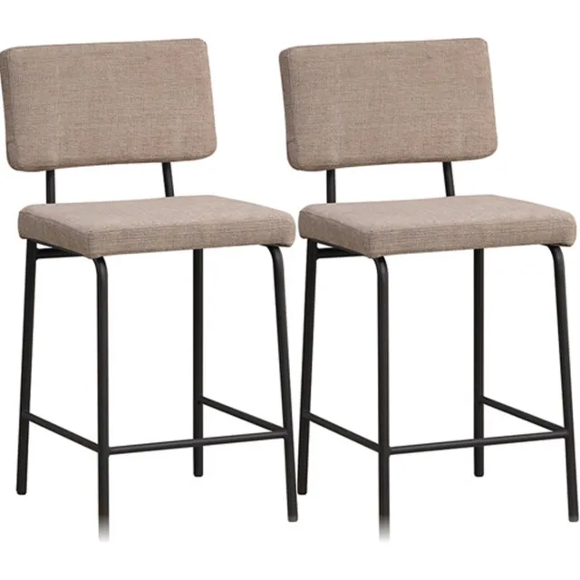 Bronx71 Scandinavische barkruk Espen taupe gerecyclede stof 64-77 cm - Barkrukken set van 2 - barstoel