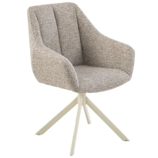 Moods Collection Eetkamerstoel Madrid poot Venus draaibaar Beige - Be great nature 01