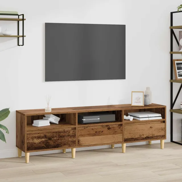 vidaXL TV-kast 150 x 30 x 45 cm Oud Hout Bewerkt hout bruin, foto 2