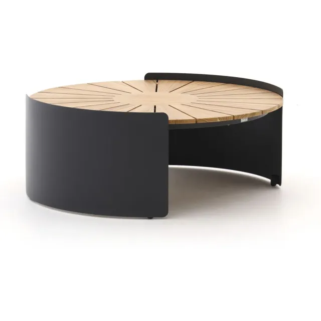 Bellagio tuinmeubelen Bellagio Porcari lounge tuintafel ø90cm (h:35cm) Bruin