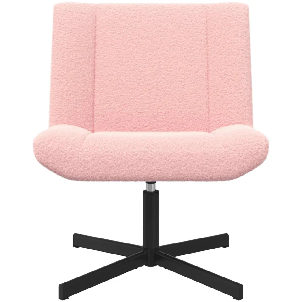 vidaXL Draaistoel Roze 63 x 75 x 76 cm Schapenvacht, foto 2